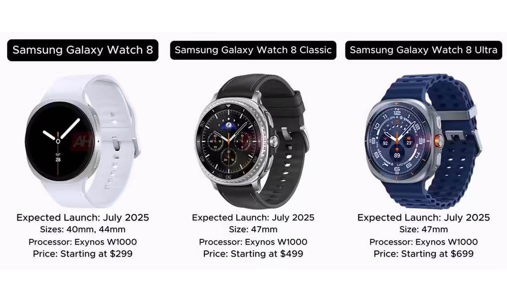 三星Galaxy Watch 8系列渲染圖曝光 采用統(tǒng)一方圓設(shè)計語言