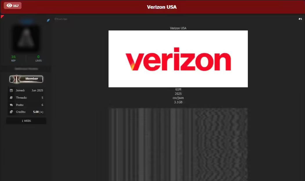 美運營商Verizon否認大規(guī)模數(shù)據(jù)泄露：6100萬記錄系舊數(shù)據(jù)無關(guān)
